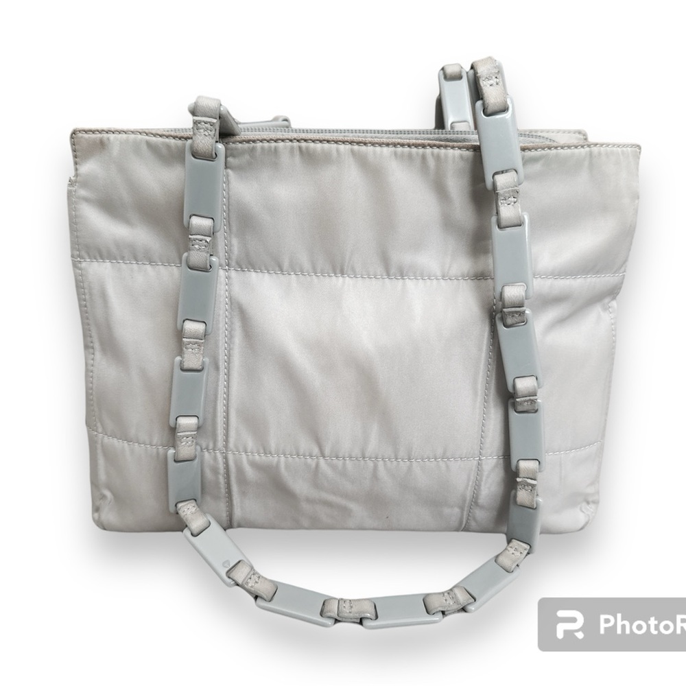 Authentic Grey Prada Shoulder Bag